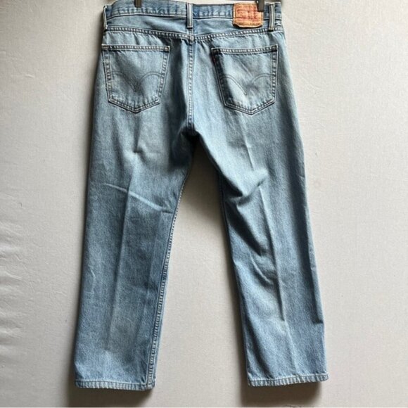 Vintage Levi’s 505 Straight Fit Light Blue Men's Jeans Sz 36 - Picture 3 of 13